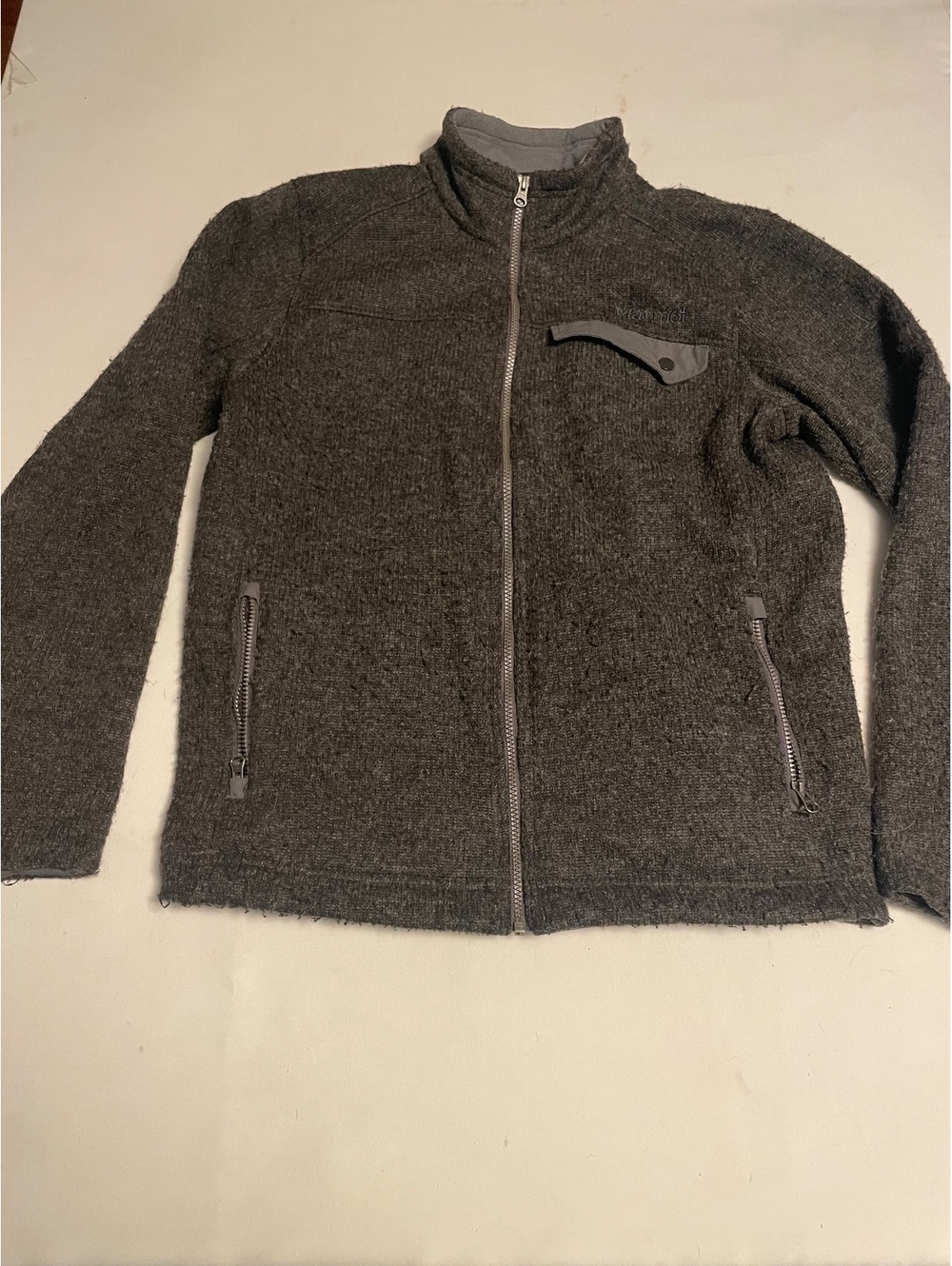 Marmot Men's Gray Full-Zip Fleece Jacket Size L